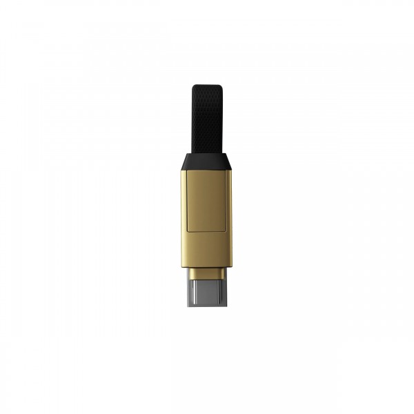 Rolling Square Καλώδιο Φόρτισης 6in1 inCharge 6 USB-A Type C Micro USB Lightning 15W Χρυσό Χρώμα SIX03R