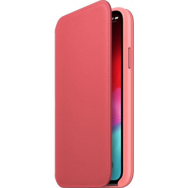 Apple Leather Folio Peony Pink (iPhone XS Max) MRX62ZM/A