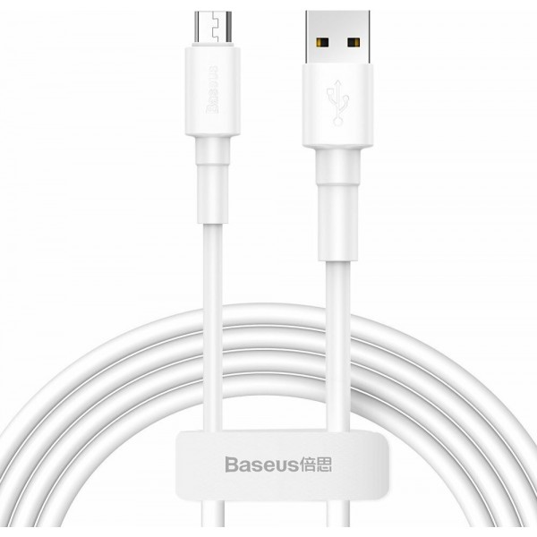 Baseus Mini Regular USB 2.0 to micro USB Cable Λευκό 1m (CAMSW-02)