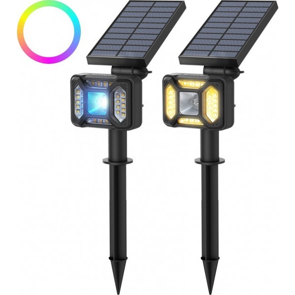 Blitzwolf Ηλιακό Φωτιστικό External LED Solar Lamp with Dusk Sensor 1800mAh RGB (BW-OLT5)