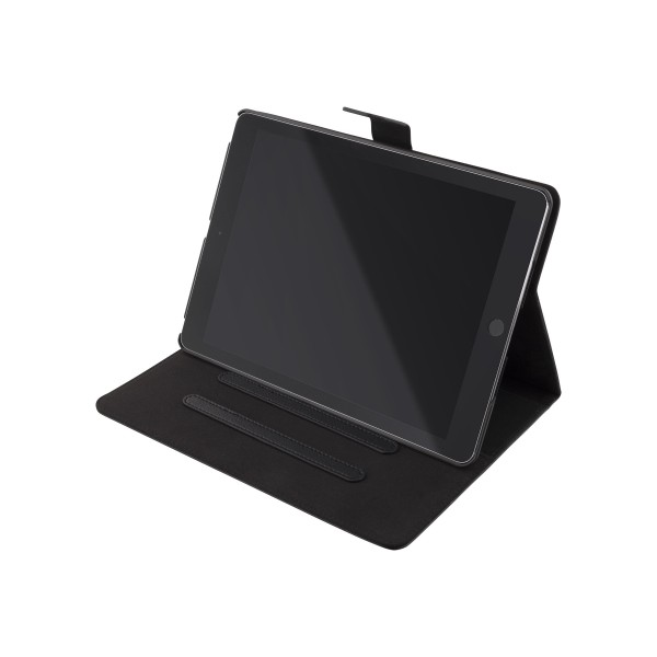 Deltaco iPad 10.2" 2019 case, vegan leather, sleep/wake, stand, black IPD-2019