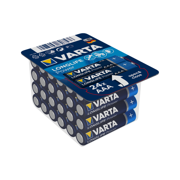 Varta LongLife Power Αλκαλικές Μπαταρίες AAA 1.5V 24τμχ LR03 BAT0290