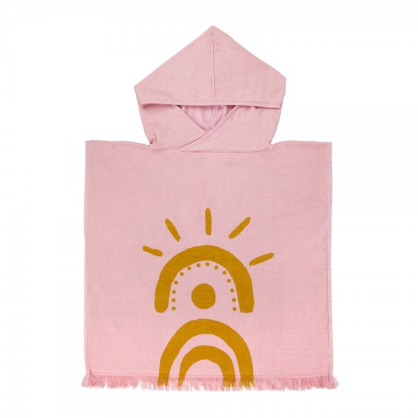 Sunnylife Πετσέτα - Πόντσο για παιδιά Beach Poncho Desert Palms - Powder Pink S1VHOFDE