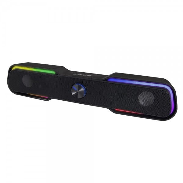 Esperanza Soundbar USB 6W Μαύρο με LED EGS101