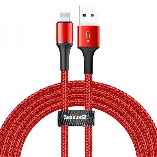 Baseus Halo Braided USB to Lightning Cable Κόκκινο 2m CALGH-C09