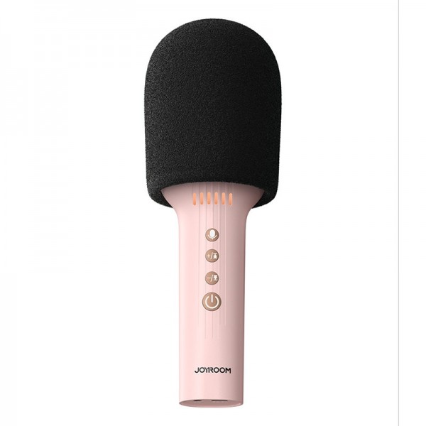 Joyroom Ασύρματο Μικρόφωνο Karaoke Bluetooth 5.0 Επαναφορτιζόμενο 1200mAh Ροζ JR-MC5 Pink