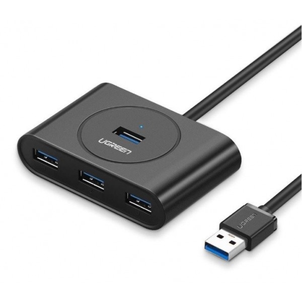 Ugreen Αντάπτορας USB 3.0 HUB 4xUSB 3.0 - Μαύρο (20290)