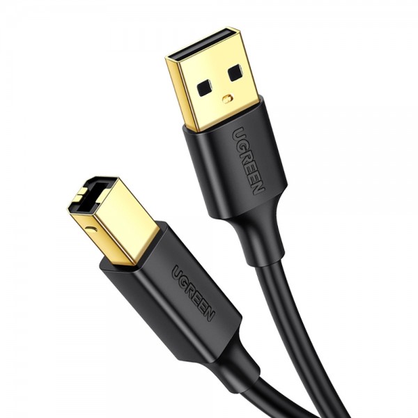 Ugreen Καλώδιο USB-A σε USB-B 480 Mbps 1m Μαύρο US135 20846