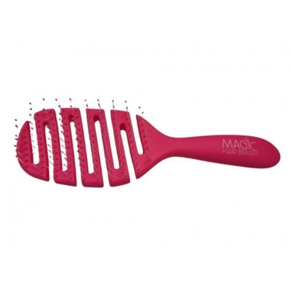 Magic Hair Brush Βούρτσα Μαλλιών για Ξεμπέρδεμα Ροζ  με Ροζ Θήκη EXP 247