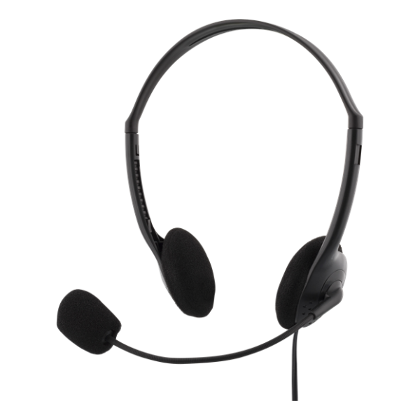 Deltaco Stereo Headset με μικρόφωνο , 2x 3,5mm, black HL-2