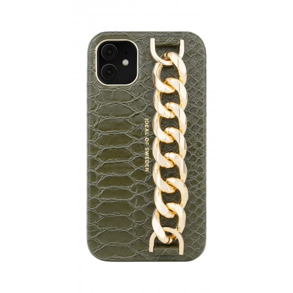 IDEAL OF SWEDEN Statement Case Chain Handle iPhone 11/XR Green Snake IDSCAW20-1961-226