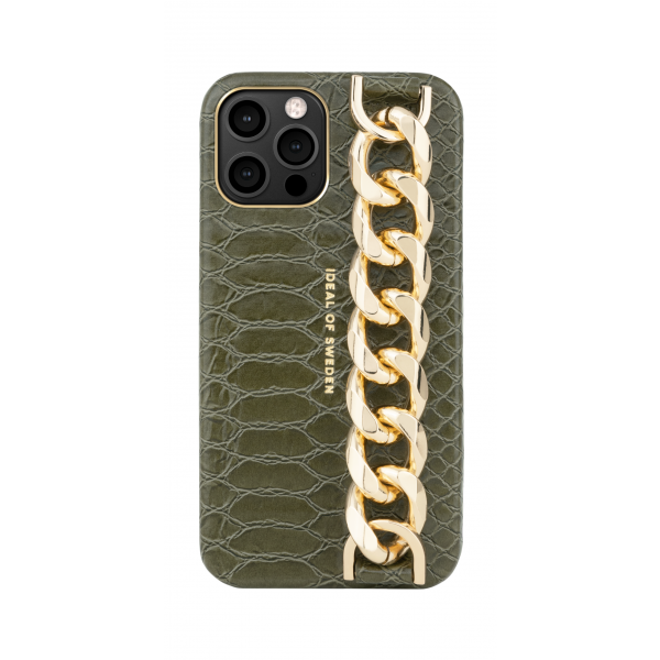 IDEAL OF SWEDEN Statement Case Chain Handle iPhone 12/12 Pro Green Snake IDSCAW20-2061-226