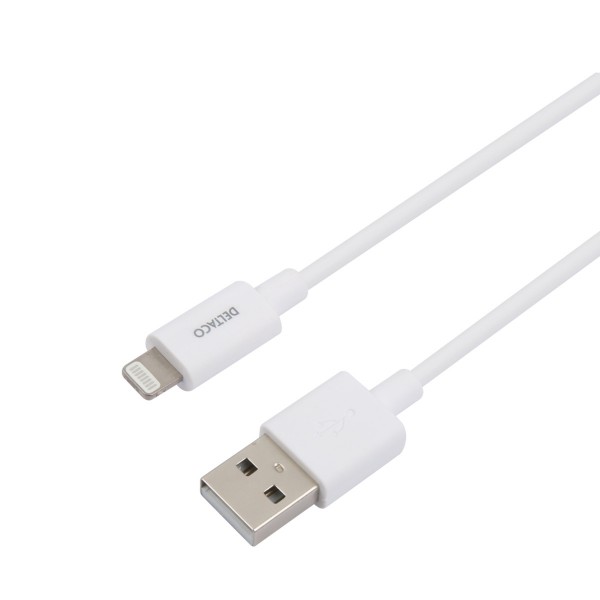 Deltaco Καλώδιο Φόρτισης USB-A σε Lightning, Apple C189 chipset, MFi, 1m, Λευκό IPLH-401