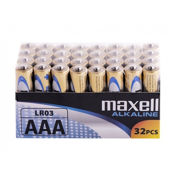 Maxell Αλκαλικές Μπαταρίες AAΑ 1.5V LR03 32/1 (32τμχ) LR03 AAA 32/1