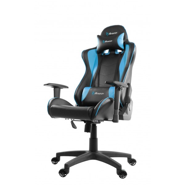 Arozzi Gaming καρέκλα δερματίνης με ρυθμιζόμενα μπράτσα Blue MEZZO-V2-BLUE