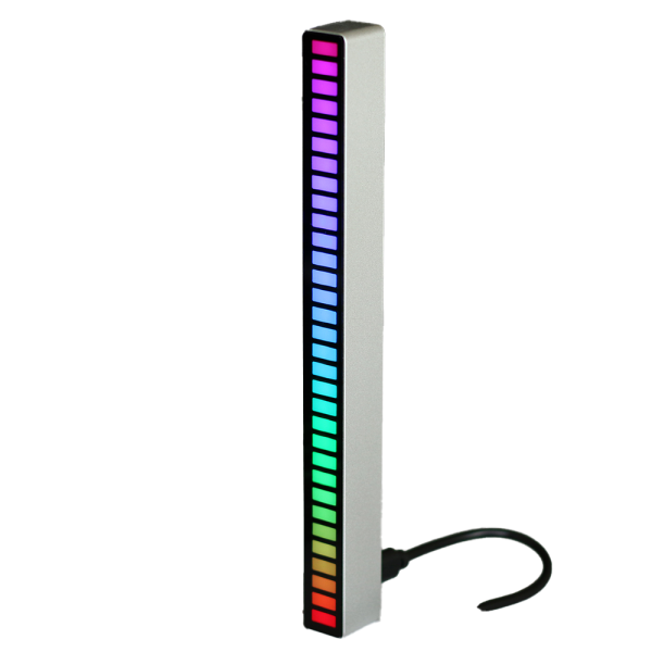 Inoleds Light of Throne Μπάρα Φωτισμού LED RGB Music Bar 2W με Αναγνώριση Φωνής Μαύρη/Ασημί INORGBMUSICBAR