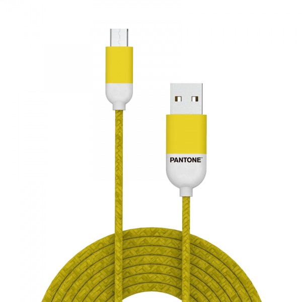 Pantone Micro-Usb Cable Yellow 1 5 MT PT-MC001-5Y