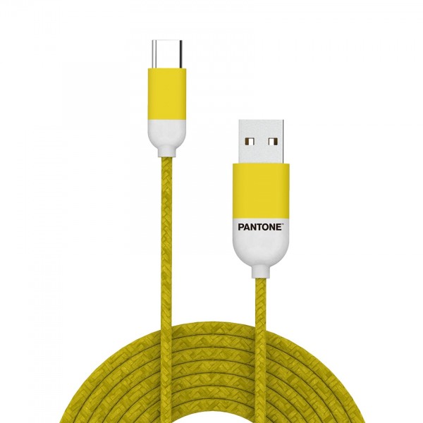Pantone Type-C Cable Yellow 1 5 MT PT-TC001-5Y