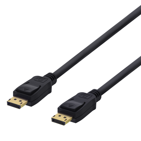 Deltaco Καλώδιο DisplayPort 1.2 Αρσενικό σε DisplayPort 1.2 Αρσενικό 4k UHD 75Hz 1m Μαύρο DP-1010-R