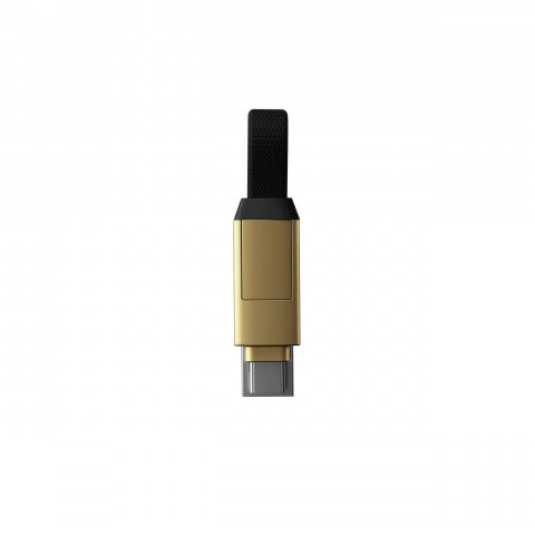 Rolling Square Καλώδιο Φόρτισης 6in1 inCharge 6 USB-A Type C Micro USB Lightning 15W Χρυσό Χρώμα SIX03R