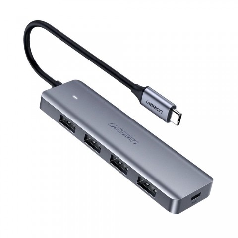 Ugreen USB Type C HUB - 4x USB 3.2 Gen 1 with USB-C power port Γκρι