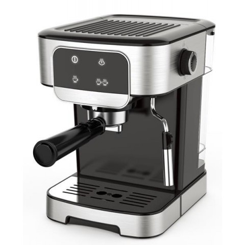 Fuego Μηχανή Espresso 1200W 1.8L Πίεσης 15bar Ασημί/Μαύρο EM615
