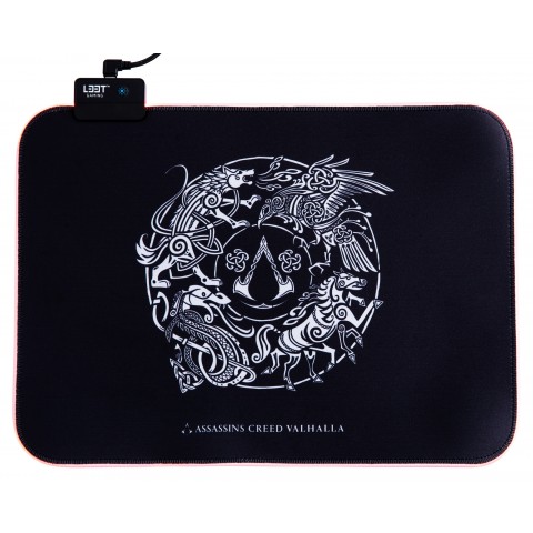 L33T Assassin's Creed Valhalla RGB Mousepad 355x255x3mm Μαύρο 1830145