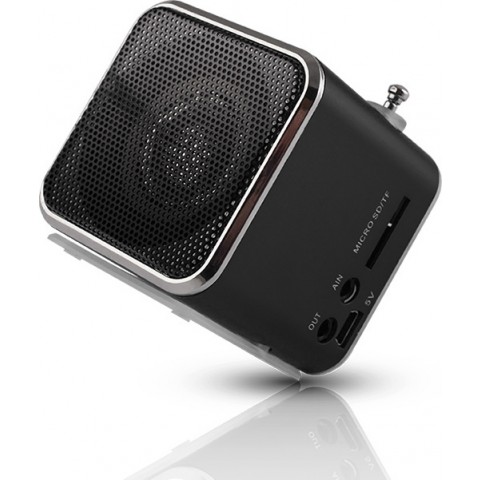 Setty Φορητό Ραδιόφωνο Επαναφορτιζόμενο με Bluetooth και USB Μαύρο MF-100