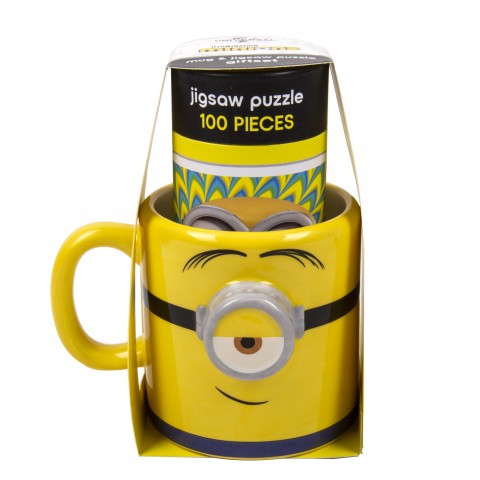 FIZZ Κούπα και Παζλ Σετ Minions Shaped Mug & Puzzle 400ml Κίτρινη 2074