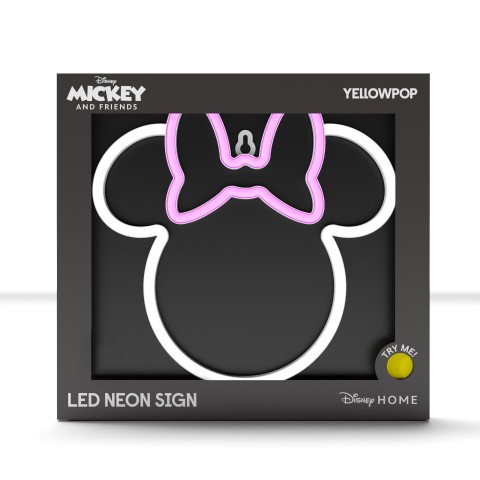 Yellowpop Διακοσμητικό Φωτιστικό Τοίχου LED Neon Disney Minnie Ears 22.8X22.5cm USB A Cable YPDI-MIN-MIN