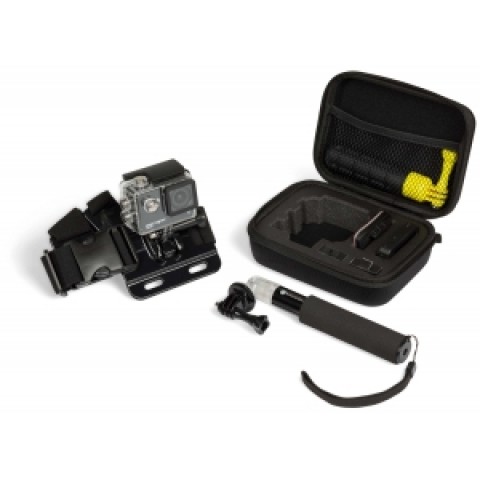 KITVISION Action Camera Travel Case, Chest Mount, and Small Extension Pole KVCASACC