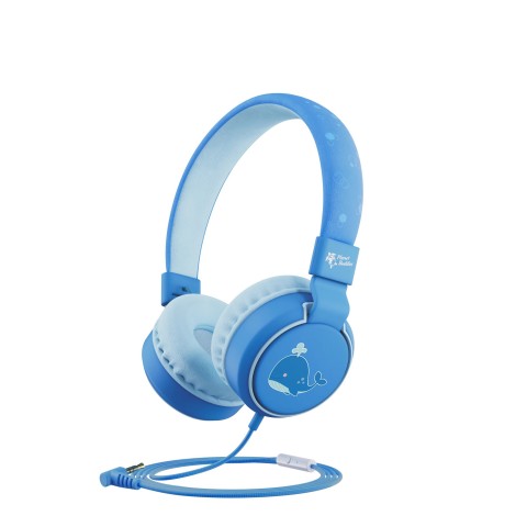 Planet Buddies Ενσύρματα Παιδικά Ακουστικά Κεφαλής Whale V2 Recycled Μέγιστης Έντασης 85 dB Μπλε 52862