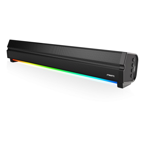STREETZ Bluetooth Soundbar 6W (2x3W), RGB, Micro SD Slot Μαύρη SB100-BLK