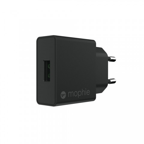 Mophie Wall Adapter USB-A Οικιακός φορτιστής Quick Charge ισχύος 18W (μαύρος)
