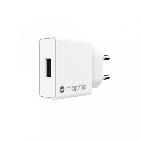 Mophie Wall Adapter USB-A Οικιακός φορτιστής Quick Charge ισχύος 18W (λευκός)