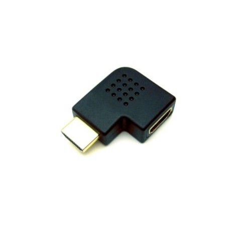 G&bl HDMI™ 90° adapter, HDMI™ socket – HDMI™ plug, Gold plated