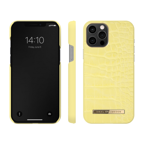 IDEAL OF SWEDEN Atelier Case για iPhone 12 Pro Max Lemon Croco IDACSS21-I2067-263