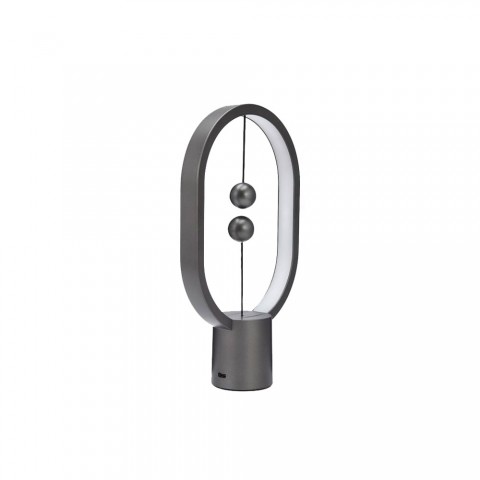 Allocacoc Heng Balance Mini |Plastic Lamp Ellipse| Διακοσμητική λάμπα με μαγνητικό διακόπτη (Dark Grey) DH0098DG/HBLEMN