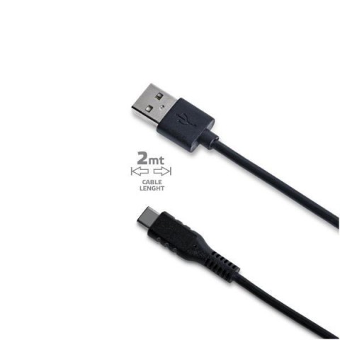 Celly Καλώδιο Φόρτισης USB-A σε Type-C 3A 2m Μαύρο USB-C2M