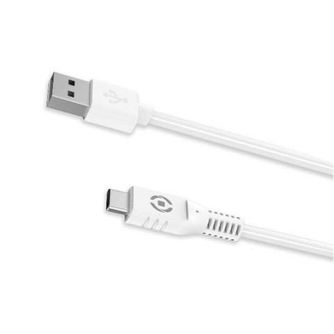 Celly Καλώδιο Φόρτισης USB-A σε Type-C 3A 1m Λευκό USB-CWH