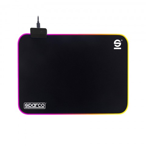Sparco Gaming Mousepad DRIFT 250x350x3mm RGB Μαύρο SPMOUSEPAD