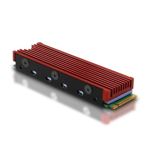 Axagon Passive Cooler για M.2 SSD, 80mm SSD, ALU body, silicone thermal pads Κόκκινο CLR-M2