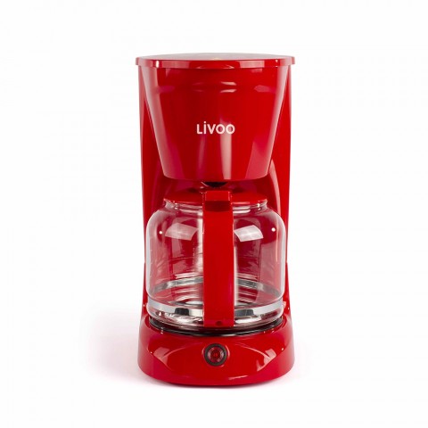 LIVOO Καφετιέρα Φίλτρου 1,8 L 950W Κόκκινη DOD166R