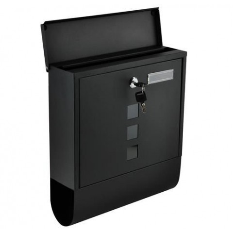Γραμματοκιβώτιο Εξωτερικού Χώρου Μεταλλικό σε Μαύρο Χρώμα 30.7x10x34cm 00006244