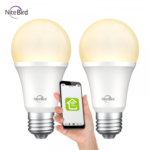 Gosund Nite Bird Smart Λάμπα LED Θερμό Λευκό E27 8W Σετ 2τμχ LB1-2pack