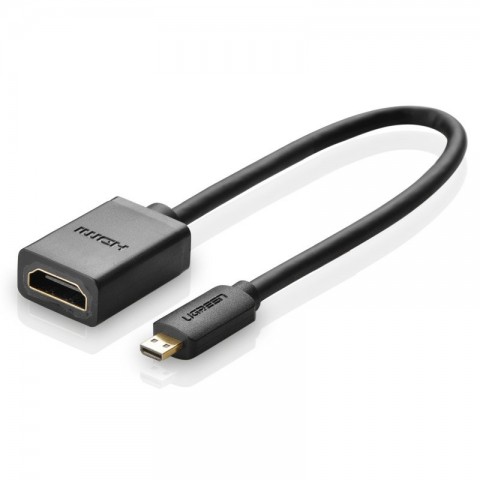 Ugreen Καλώδιο Αντάπτορας HDMI Θηλυκό σε micro HDMI 19pin Αρσενικό 20cm Μαύρο 20134