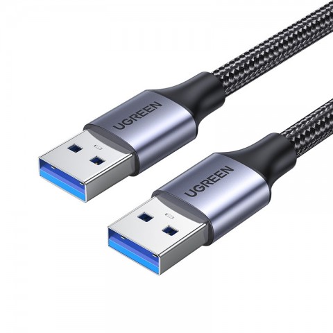 Ugreen Καλώδιο USB 3.0, USB-A Αρσενικό σε USB-A Αρσενικό 1m Γκρι US373 80790