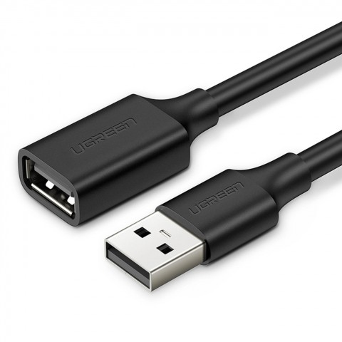 Ugreen Καλώδιο Επέκτασης USB2.0 Θηλυκό USB-A σε Αρσενικό USB-A 480Mbps 1,5m Μαύρο US103 10315