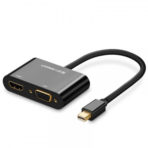 Ugreen Αντάπτορας HDMI / VGA Θηλυκό σε mini DisplayPort Αρσενικό Μαύρος MD108 10439