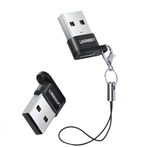 Ugreen Αντάπτορας Type C Θηλυκό σε USB-A Αρσενικό USB2.0 Μαύρο US280 50568
